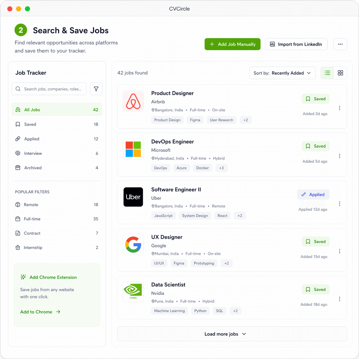 Search & Save Jobs