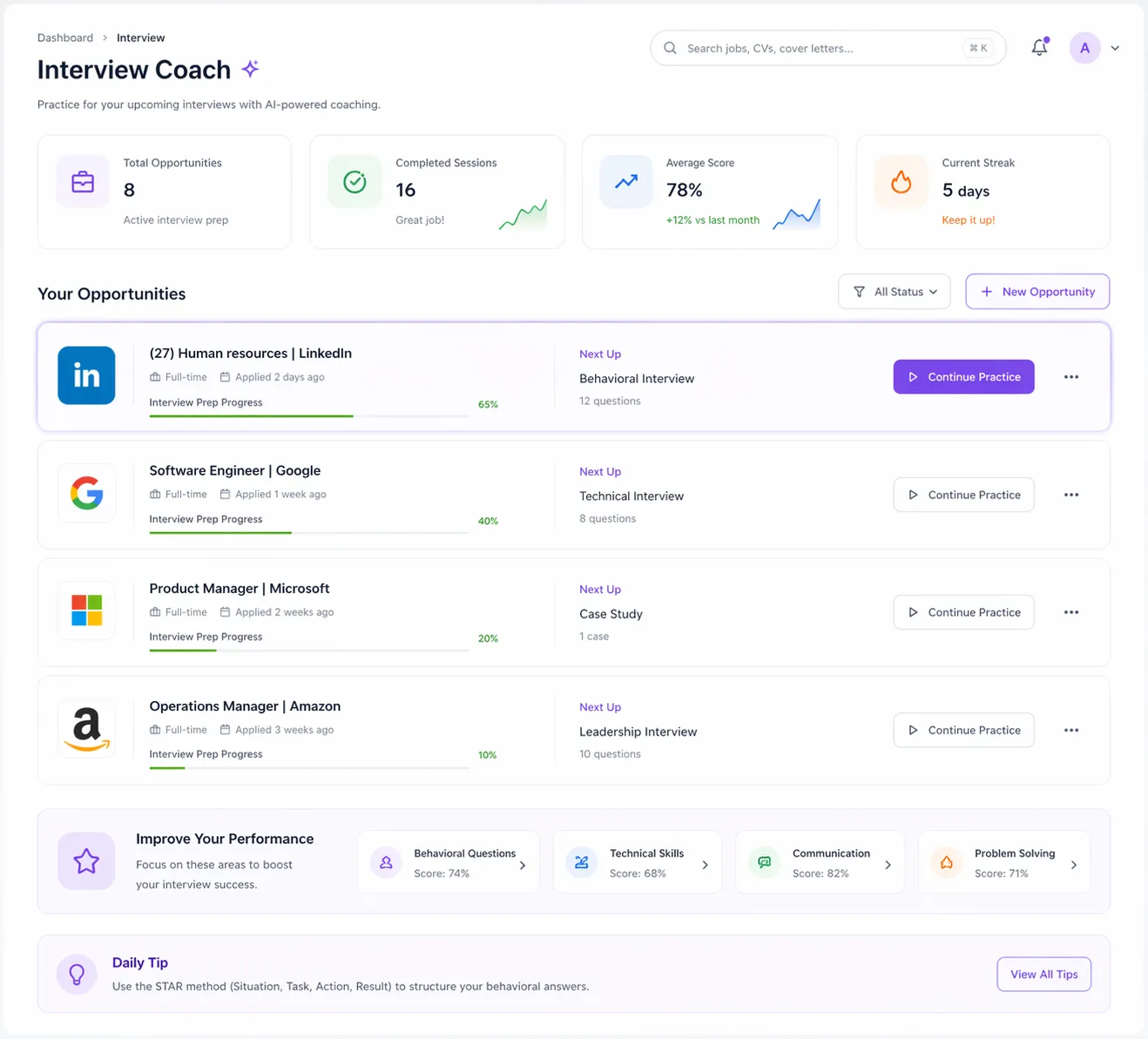 AI Interview Coach - view 1