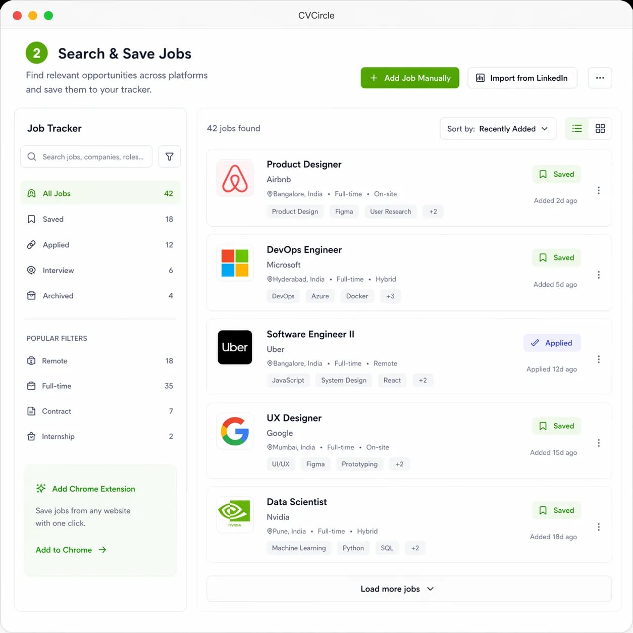 Search & Save Jobs
