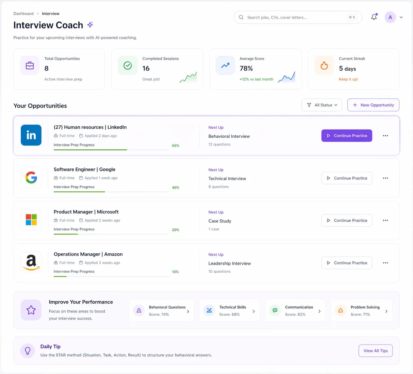 AI Interview Coach - view 1